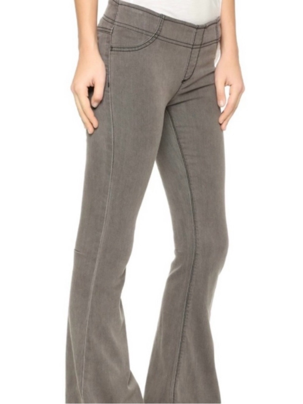 Free People Gray Flare Jeans